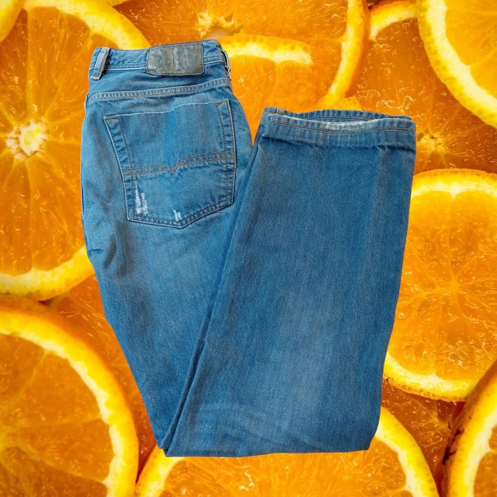 Diesel Zatiny Regular Bootcut Jeans Mens W33 Medium Blue Wash 0823U Denim